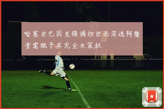 哈塞尔巴因克强调切尔西若选阿隆索需赋予其完全决策权